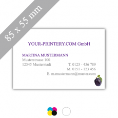 Visitenkarte | 350g Papier matt | 85x55mm | 4/0-farbig
