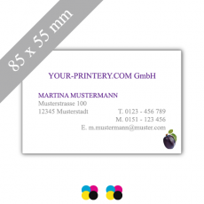 Visitenkarte | 300g Papier matt + Folienkaschierung | 85x55mm | 4/4-farbig